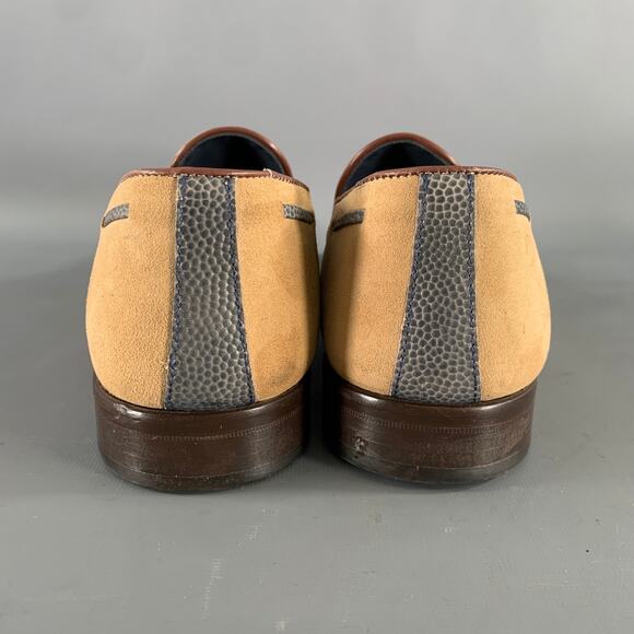 KLEIN EPSTEIN & PARKER Size 13.5 Brown Khaki Suede Tassels Loafers main image 8